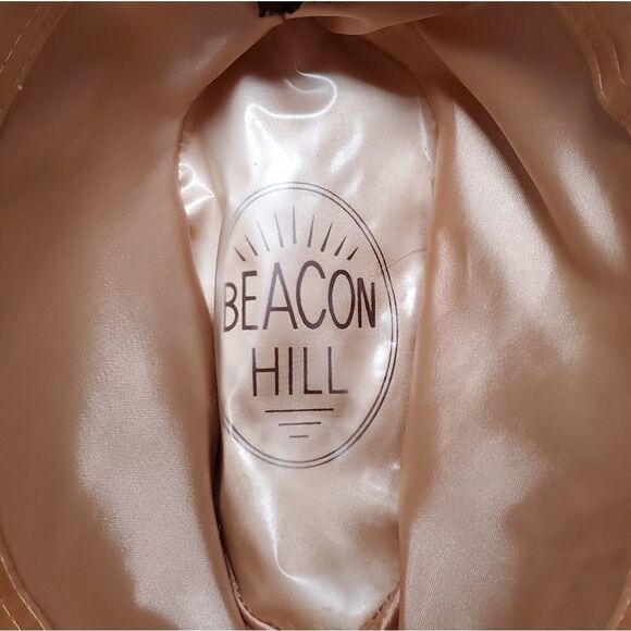 VINTAGE Beacon Hill Tan Corduroy Satin Lined Fedora Hat Extra Large - Picture 9 of 10